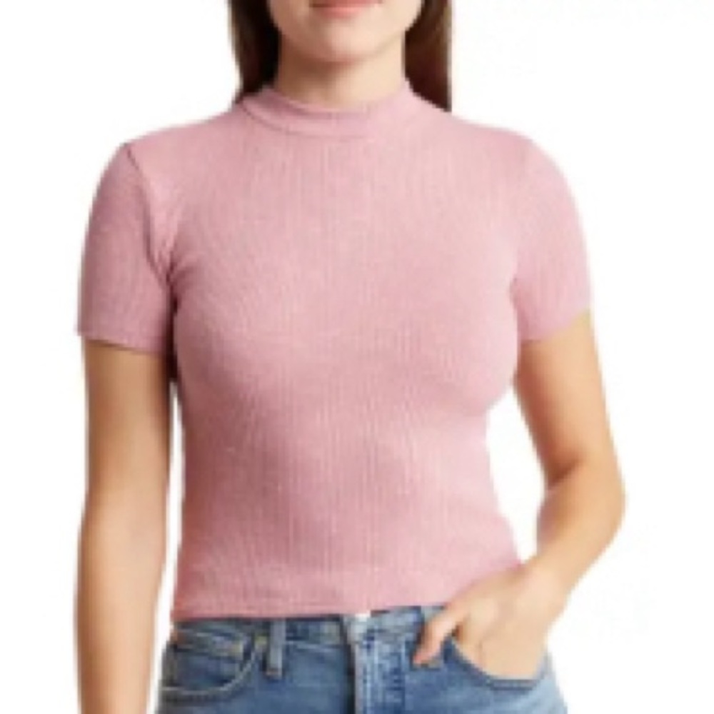 Popular 21 ribbed mock neck t-shirt